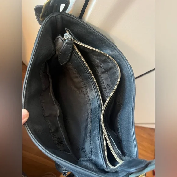 Vintage Fossil 75082 Magnetic Front Flap Pocket Leather Crossbody *broken zipper - Picture 10 of 16